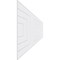 Ekena Millwork Set of Four Panels for 94 1/2"W x 24 1/4"H Mid Century Modern Fretwork Wainscot Wall Paneling WPKP12X01X47MCM - alternate 2